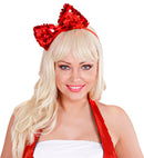 Red Sequin Bow Headband