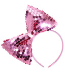 Pink Sequin Bow Headband