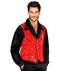 Man Red Sequin Vest