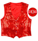 Man Red Sequin Vest