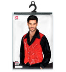 Man Red Sequin Vest