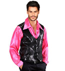 Man Black Sequin Vest