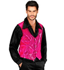 Man Pink Sequin Vest