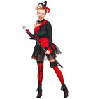 Evil Jester  Dress, Shorts, Thigh Highs, Garter, Belt, Headpiece, Choker, Glove 