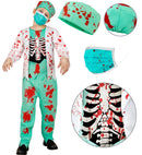 Zombie Doctor  Coat With Rib Cage, Pants, Hat, Face Mask 