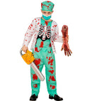 Zombie Doctor  Coat With Rib Cage, Pants, Hat, Face Mask 