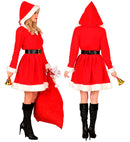 Miss Santa  Hooded Dress, Belt 