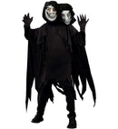 Two Headed Reaper  Hooded Robe With Two Masks, Gloves 