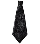 Black Lurex Necktie With Elastic