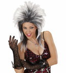 Strass Skull Spidermesh Gloves - 33 Cm