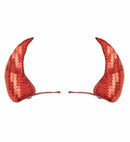 Red Sequin Horns Hair Clips