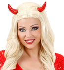 Red Sequin Horns Hair Clips