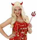 Red Sequin Horns Hair Clips