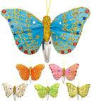 Box Of 12 Butterfly Hair Clips 6 Colors Ass.