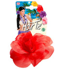 Red Flower Hair Tie