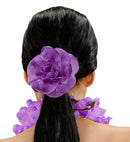 Purple Flower Hair Tie