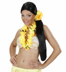 Flower Hair Tie 4 Colors Ass.  6 X Red + 2 X Yellow, Pink, Purple 