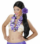 Flower Hair Tie 4 Colors Ass.  6 X Red + 2 X Yellow, Pink, Purple 