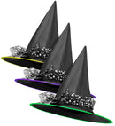 Witch Hats With Silver  Stars Tulle Child Size -3 Colors Ass.