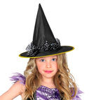 Witch Hats With Silver  Stars Tulle Child Size -3 Colors Ass.