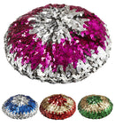 Two-Tone Sequin Basco Hat 4 Colors Ass.