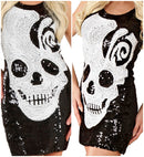Sequin Dress Skull