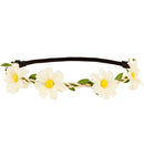 Headband Flowers White 