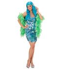 Sequin Dress Turquoise-Pearl