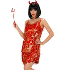 Sequin Dress Red-Gold
