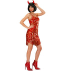 Sequin Dress Red-Gold
