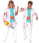 Zombie Doctor  Lab Coat With Shirt And Guts, Headpiece 