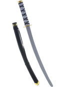 Oriental Warrior Sword and Scabbard Grey Plastic 73cm Costume Accessory 3