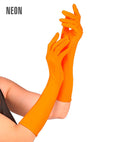 Neon Orange Long Gloves - 40 Cm