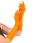 Neon Orange Long Gloves - 40 Cm