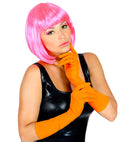 Neon Orange Long Gloves - 40 Cm