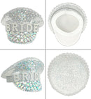 Hat Festival Bride With Jewels Glitter Silver 