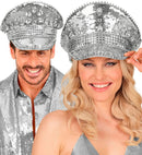Hat Festival Studded With Jewels Sequin Silver 