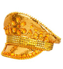 Hat Festival Studded With Jewels Sequin Gold 