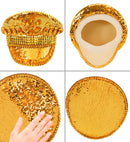 Hat Festival Studded With Jewels Sequin Gold 