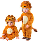 Lion Plush Velvet  Hooded Jumpsuit 