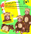 Monkey Plush Velvet  Hooded Jumpsuit 