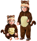 Squirrel Plush Velvet  Hooded Jumpsuit 