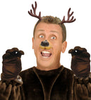 Flocked Reindeer Horns