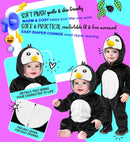 Penguin Plush Velvet  Hooded Jumpsuit 