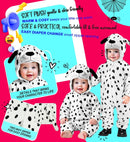 Dalmatian Plush Velvet  Hooded Jumpsuit 