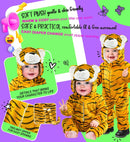 Tiger Plush Velvet  Hooded Jumpsuit 