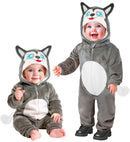Husky Plush Velvet  Hooded Jumpsuit 