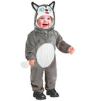 Husky Plush Velvet  Hooded Jumpsuit 