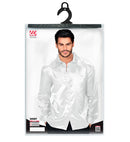 Satin White 70S Disco Shirt