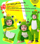 Frog Plush Velvet  Hooded Jumpsuit 
